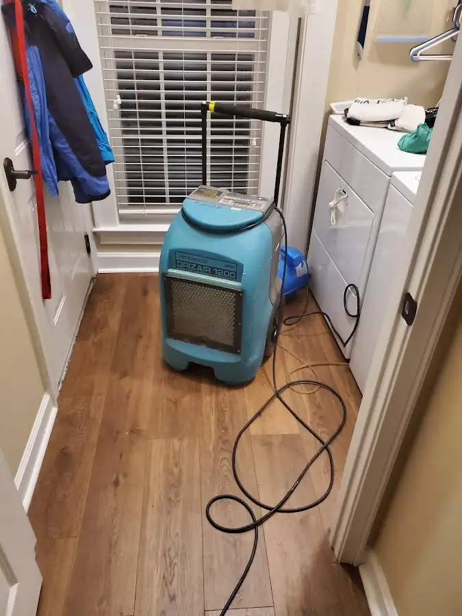 Commercial dehumidifier deployed for Flood Damage Cleanup in Calabasas